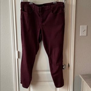 NYDJ maroon stretch jeans